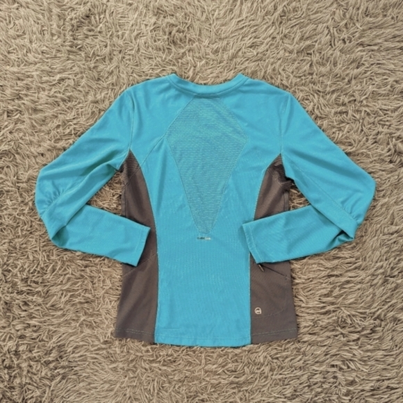 Adidas Top Women's Medium Turquoise Gray Supernova Three Stripes - Picture 2 of 6